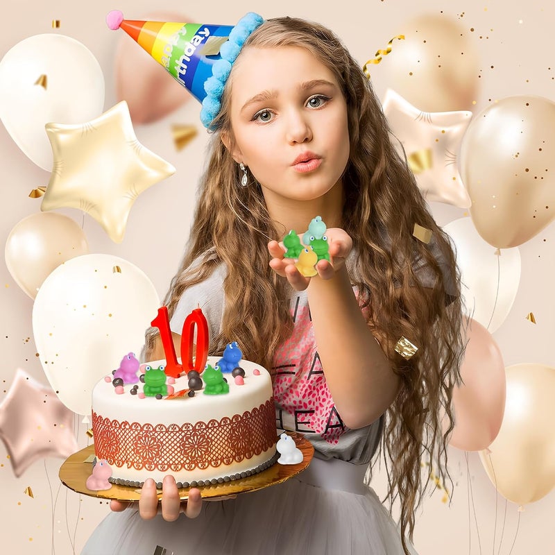 Yuronam 50 PCS Mini Frogs Garden Decor Tiny Plastic Frogs Miniature Resin Frog Figurines for Fairy Garden Miniature Moss Landscape Decoration (Multi Colors) - Image 4